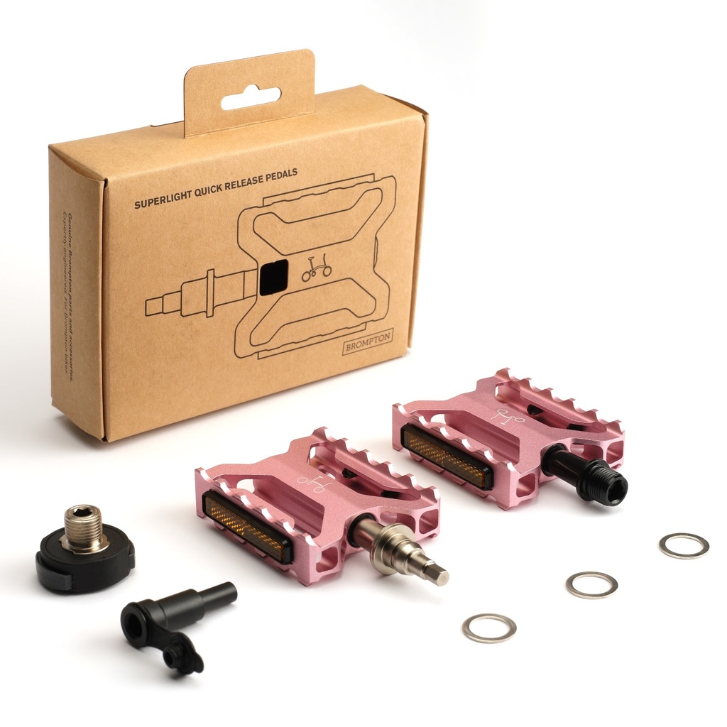 Brompton Superlight Quick Release Pedals - Pink | Brilliant Bikes